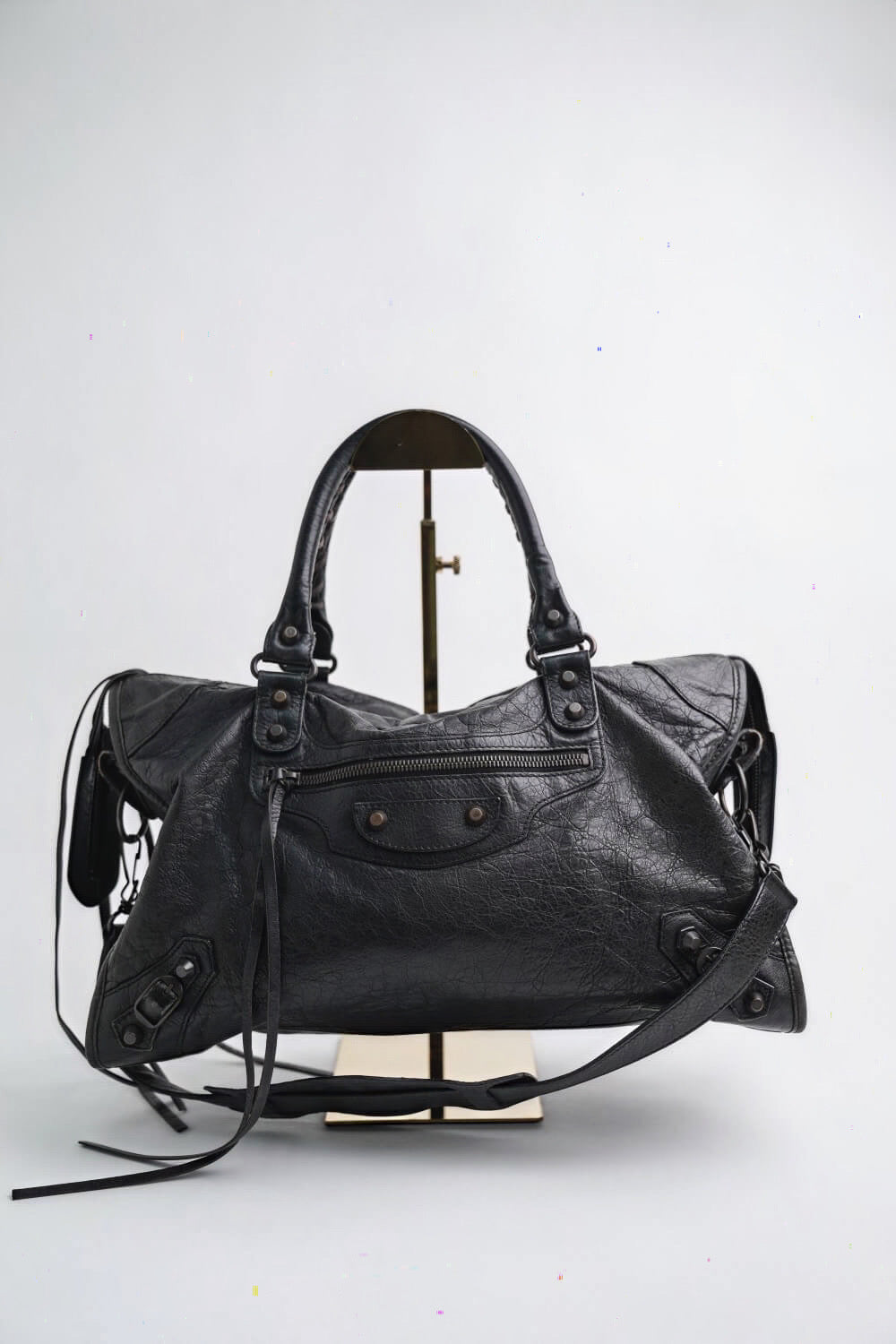 Vintage Balenciaga Bag Gray Leather Balenciaga Handbag -  Hong Kong