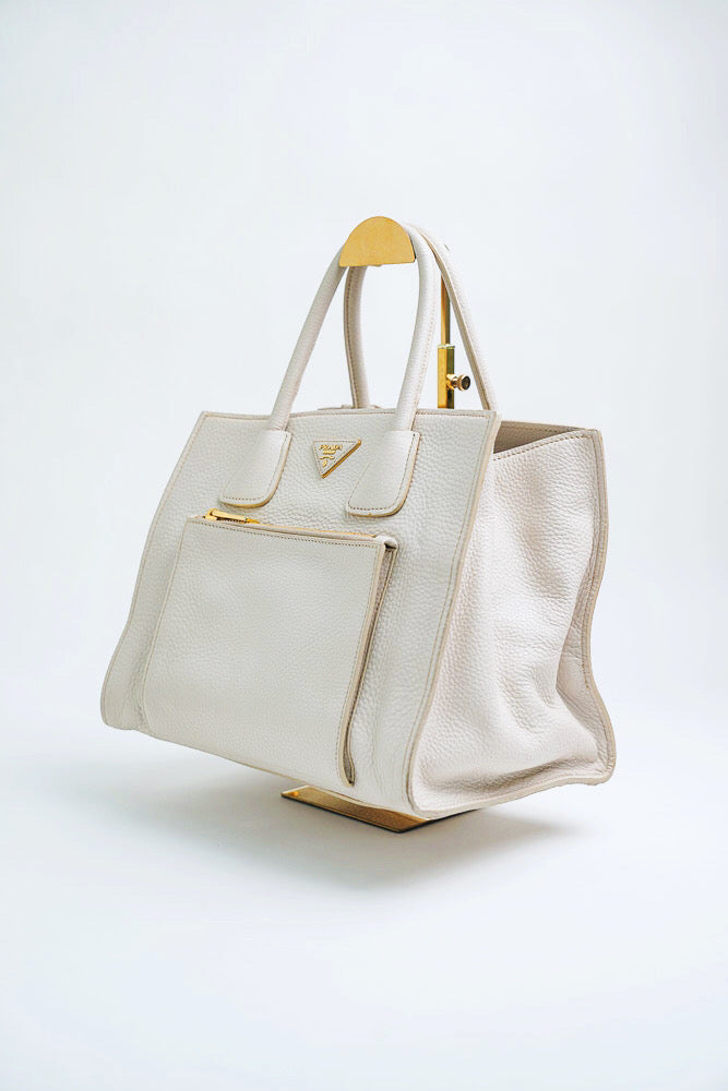Prada Bronze Saffiano Lux 1 Shoulder Bag