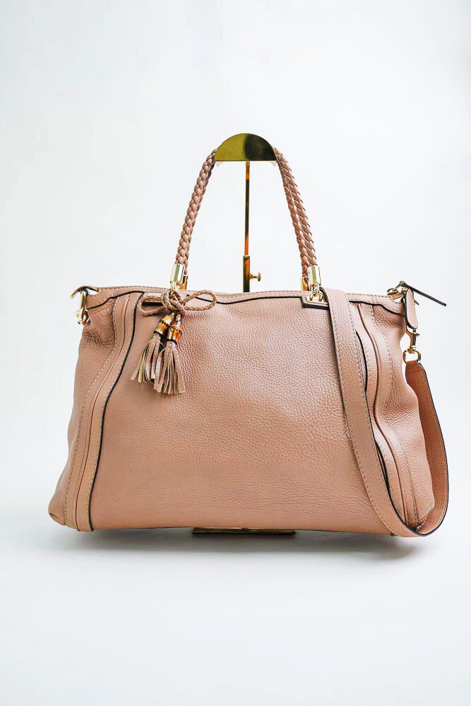 GUCCI Bella Shopper Tote Large Bag(Light Brown)