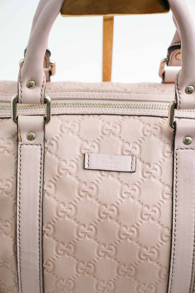 Authentic Gucci Black Guccissima Leather Boston Bag – Luxe Touch