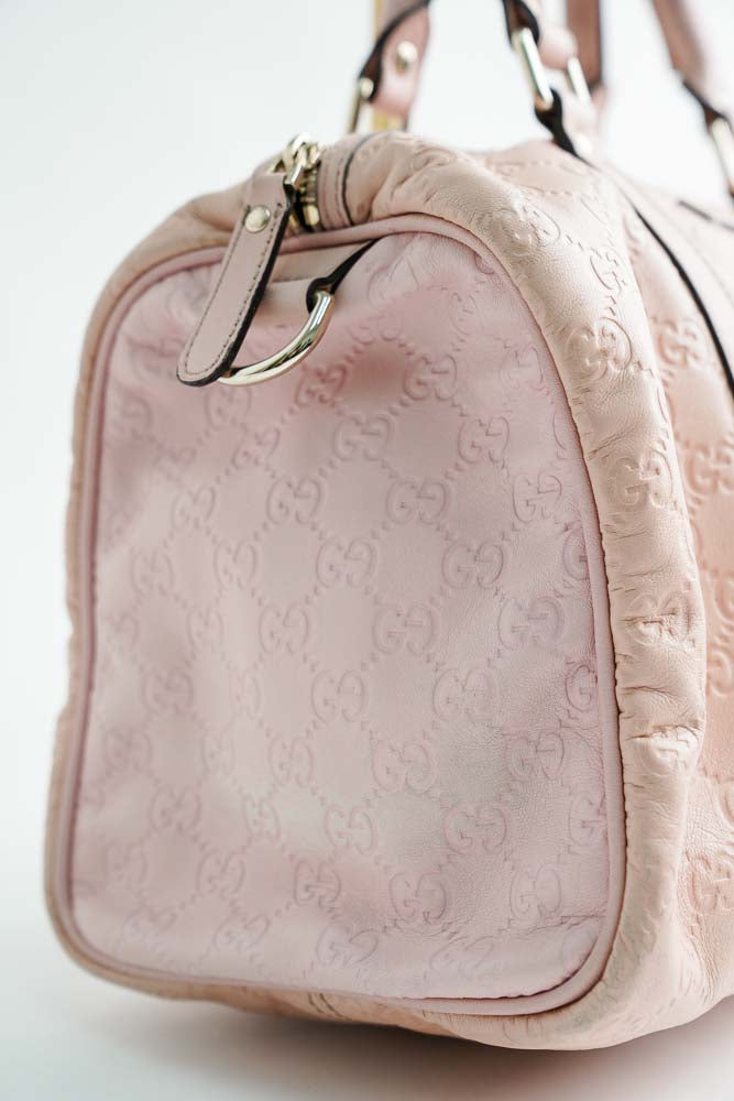 Boston leather handbag Gucci Pink in Leather - 33238214